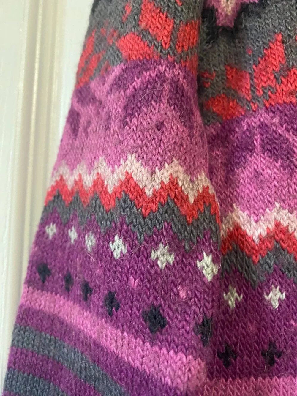 Deux par Deux Girls Fair Isle Knit Long Sleeve Sweater Dress Wool Blend 7